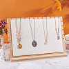 Detachable Bamboo Slant Back Necklace Display Stands NDIS-WH0001-17-5