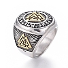 304 Stainless Steel Signet Rings for Men RJEW-D073-09-ASG-2