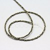 Natural Pyrite Beads Strands G-L031-2mm-03-3