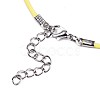 Waxed Cotton Cord Necklace Making MAK-S034-007-4
