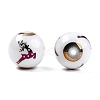 Christmas Opaque Glass Beads EGLA-R113-03G-2