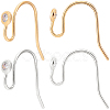 12Pcs 2 Colors Brass Earring Hooks FIND-BBC0002-68-1