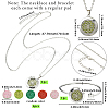 1Pc Stainless Steel Open Cuff Bangles & 1Pc Stainless Steel Pendant Neclace AJEW-SC0004-06D-2