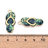 Alloy Enamel Pendants ENAM-T022-39KCG-04-3