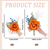 2Pcs 2 Style Silk Cloth & Plastic Imitation Flower Corsage Boutonniere & Wrist Corsage JEWB-CP0001-27B-2