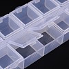 Cuboid Plastic Bead Containers X-CON-N007-02-4