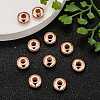 Brass Micro Pave Cubic Zirconia Beads ZIRC-F001-121RG-7