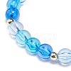 4Pcs 4 Style Acrylic Round Beaded Stretch Bracelets Set BJEW-JB08926-03-7