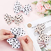 2 Pairs 2 Colors Polka Dot Pattern Cloth Bowknot Shoe Decorations FIND-CP0001-39-3