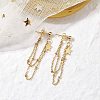 Golden 304 Stainless Steel Stud Earrings EJEW-JE05733-01-2