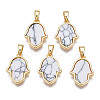 Real 18K Gold Plated Brass Pendants KK-N233-171A-01A-1