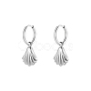 304 Stainless Steel Shell Shape Dangle Earrings for Women HK0128-2-1