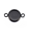 Stainless Steel Cabochon Connector Settings X-STAS-L211-04A-B-1