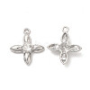 Glass Flower Pendants PALLOY-E024-31P-02-1