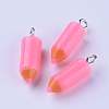 Resin Pendants RESI-WH0008-13D-2