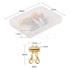 4 Sets 4 Style Alloy Magnetic Slide Lock Clasps FIND-YW0001-42-3