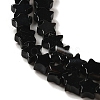 Dyed & Heated Natural Black Agate Beads Strands G-G085-B42-01-3