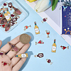 36Pcs 6 Styles Alloy Enamel Pendants ENAM-SC0007-63-3