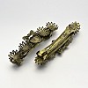 Vintage Hair Accessories Iron Hair Barrette Findings MAK-J007-20AB-NF-1