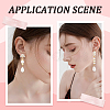 6 Pairs 3 Style Flower Brass Cubic Zirconia Stud Earring Findings KK-CN0003-19-5