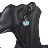 3 Pairs Natural Rose Quartz & White Jade & Lapis Lazuli Chip Beads Hoop Earrings EJEW-JE06823-3