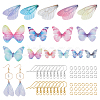 DIY Fabric Dangle Earring Making Kits DIY-AR0001-61-1
