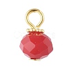 Electroplate Imitation Jade Glass Charms PALLOY-JF00395-M-2