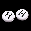 Opaque White Acrylic European Beads AC-CBA3BDD-01H-2