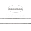 Tarnish Resistant 304 Stainless Steel Rope Chains CHS-G027-08A-P-2