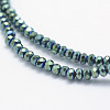 Electroplate Glass Beads Strands X-EGLA-J144-FP-A05-3