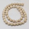 Natural Fossil Beads Strands G-D694-6mm-1