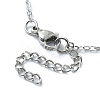 2Pcs 2 Color Brass Bar Link Chains Macrame Pouch Empty Stone Holder for Pendant Necklaces Making NJEW-JN04466-03-5