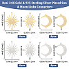 24Pcs 4 Styles Brass Connector Charms KK-BBC0007-32-2