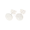 304 Stainless Steel Ear Stud Findings STAS-O119-14B-S-1