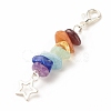 Chakra Theme Natural Gemstone Pendant Decorations HJEW-JM00645-03-2