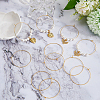 DICOSMETIC 40Pcs Brass Hoop Earrings Findings KK-DC0001-11-6