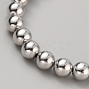 CCB Plastic Round Beaded Strech Bracelet BJEW-WH0023-03D-P-2