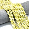 Natural Yellow Turquoise(Jasper) Beads Strands G-P575-A33-8x5mm-1