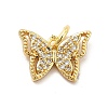 Rack Plating Brass Micro Pave Cubic Zirconia Charms KK-K270-35G-1