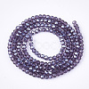 Electroplate Glass Beads Strands EGLA-T013-04E-2