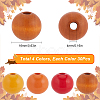 120Pcs 4 Colors Painted Natural Wood Beads WOOD-SP0001-11A-2