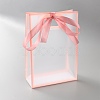 Rectangle Plastic Packaging Gift Bags with Hole Handle and Silk Ribbon ABAG-WH0044-61A-1