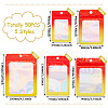 50Pcs 5 Styles Rectangle Glitter Holographic PVC Resealable Packaging Bags ABAG-TA0001-91-4