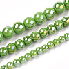 Electroplate Opaque Glass Beads Strands GLAA-T032-P4mm-AB06-4
