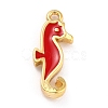 Golden Brass Enamel Pendants KK-P197-19C-G-1