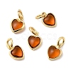 Brass Pave Cubic Zirconia Pendants KK-Z137-21G-2