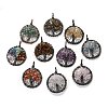 Natural Mixed Gemstone Pendants G-B001-01R-1