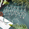 ANATTASOUL 8Pcs 8 Style Synthetic Turquoise Starfish & Seed & Resin Beaded Double Layer Multi-strand Anklets Set AJEW-AN0001-03-7