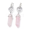 Natural Rose Quartz Pointed Big Pendants G-D0021-01P-22-3