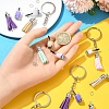 DIY Iron & Glass Bottle with Faux Suede Tassel Pendant Keychain Making Kits DIY-YW0009-99-4